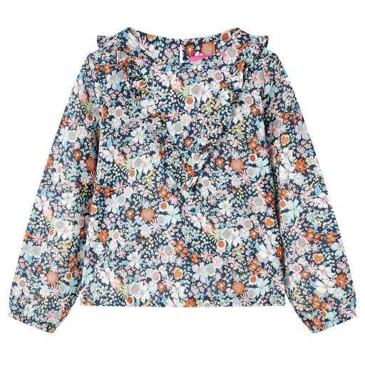 Camisola manga comprida para criança azul-escuro 92